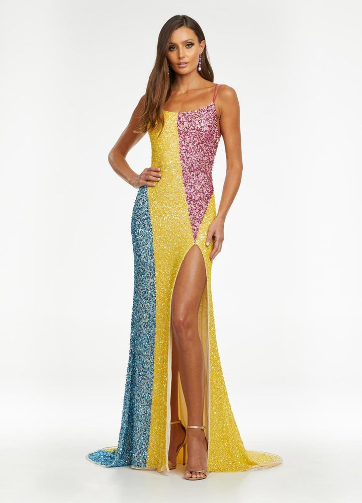 Ashley Lauren 11160 — Yellow/Multi
