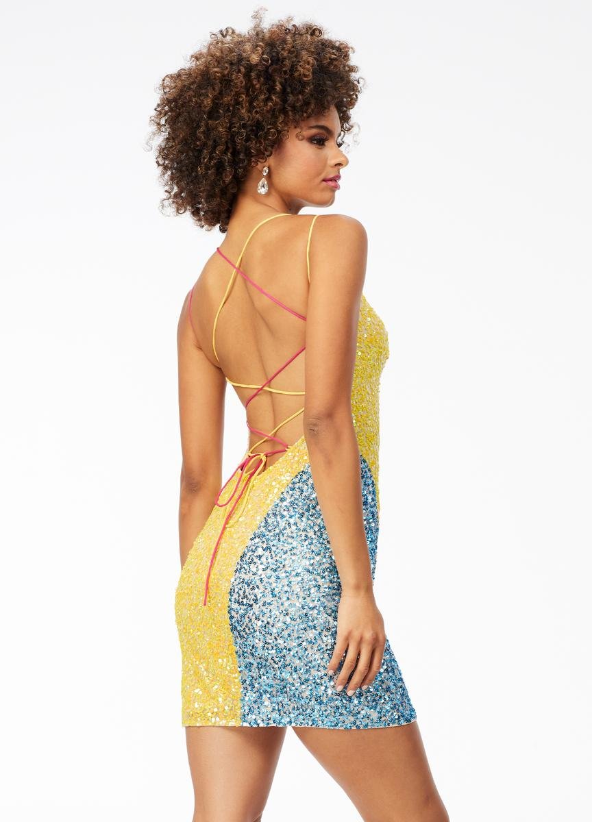 Ashley Lauren 4502 — Yellow/Multi