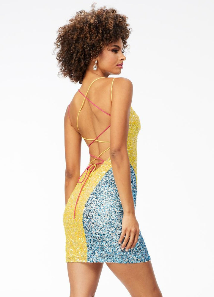 Ashley Lauren 4502 — Yellow/Multi