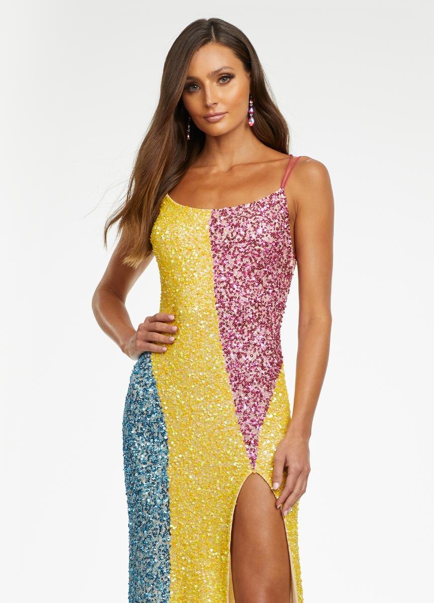Ashley Lauren 11160 — Yellow/Multi