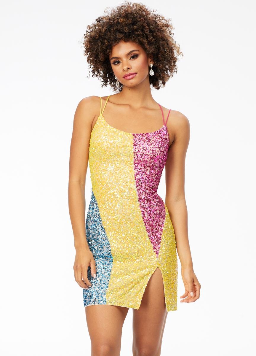 Ashley Lauren 4502 — Yellow/Multi