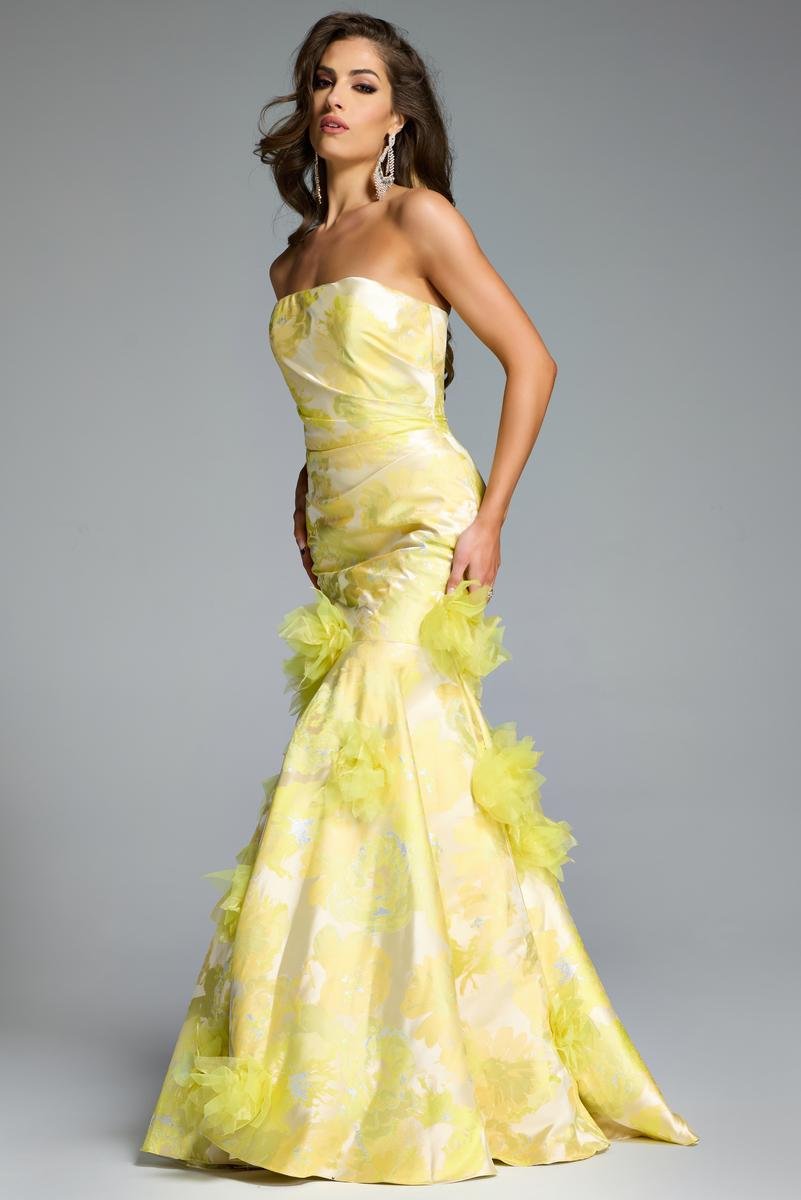 Jovani 44351 — Yellow/Multi