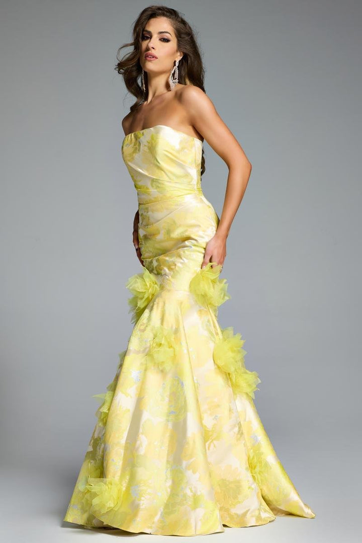 Jovani 44351 — Yellow/Multi